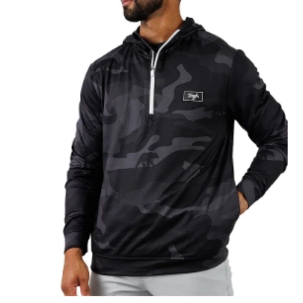 NWOT Waggle Men's Black Bear Camo Golf Hoodie in Size L